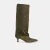 OLIVE CROCO EMBOSSED LEATHER