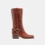 BROWN PATENT LEATHER
