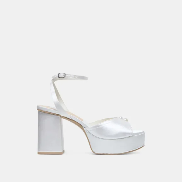 BRYLA HEELS WHITE SATIN