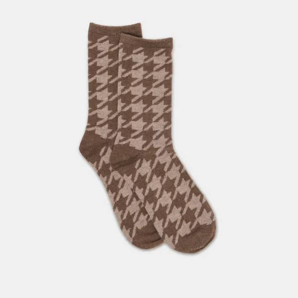 HOUNDSTOOTH CREW SOCKS